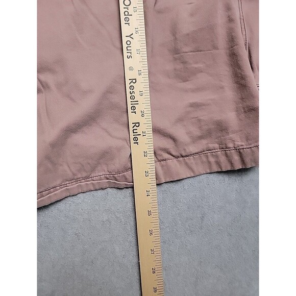 Abercrombie Fitch Field Jacket Womens M Pink Pockets Cotton Button Swing Twill - Picture 12 of 13